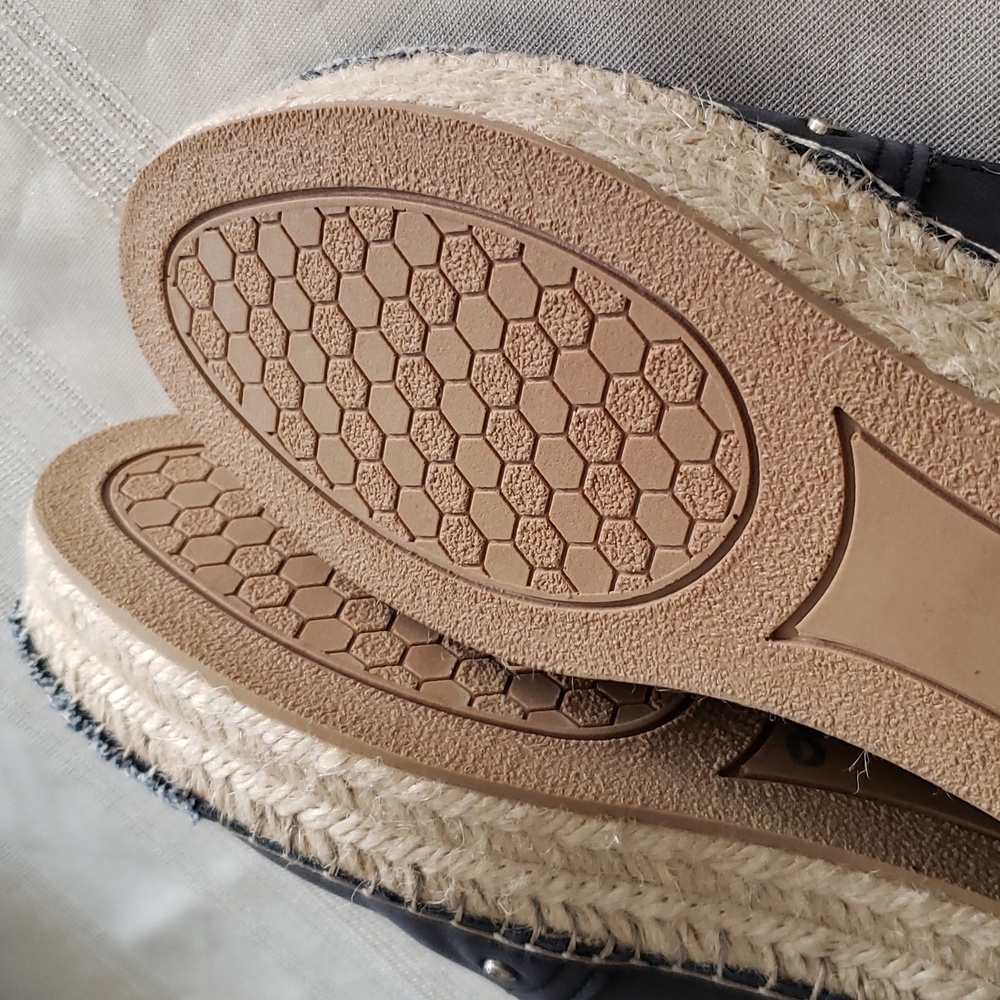 Sam Edelman New Wedges Leather Platform Espadrille 41/10 NAVY Handmade Spain - Picture 12 of 13